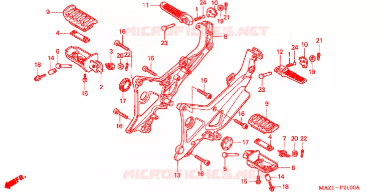 REPOSE PIED Honda MOTO 1300 CB 1998  CB1300DCV