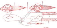 AUTOCOLLANTS pour Honda CB X4 1300 1998