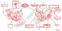 ETIQUETTE DE PRECAUTIONS (CB1300S/SA/TA) pour Honda CB 1300 SUPER BOL DOR BLACK RIMS 2010