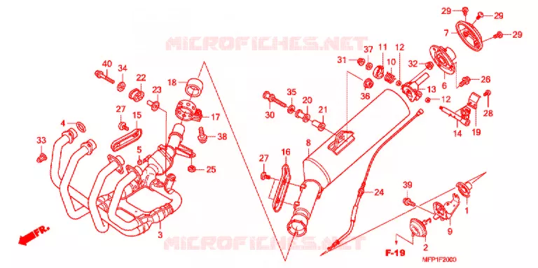 SILENCIEUX D'ECHAPPEMENT Honda MOTO 1300 CB 2009  CB1300SA9