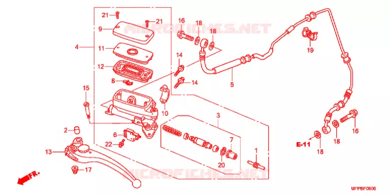 MAITRE-CYLINDRE Honda MOTO 1300 CB 2012  CB1300SAB_4J