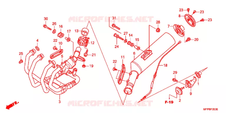 SILENCIEUX D'ECHAPPEMENT Honda MOTO 1300 CB 2007  CB13007_II