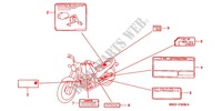 ETIQUETTE DE PRECAUTIONS pour Honda CB 250 NIGHTHAWK 2001