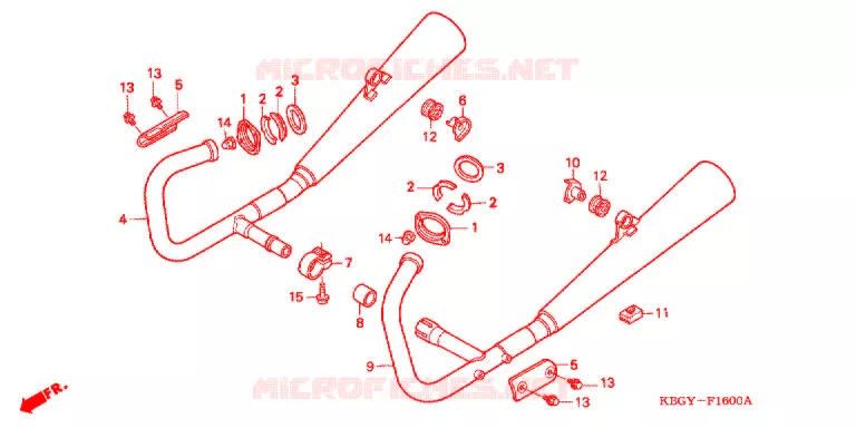 SILENCIEUX D'ECHAPPEMENT Honda MOTO 250 CB 2003  CB2503