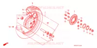 ROUE ARRIERE pour Honda CB 250 NIGHTHAWK 1993