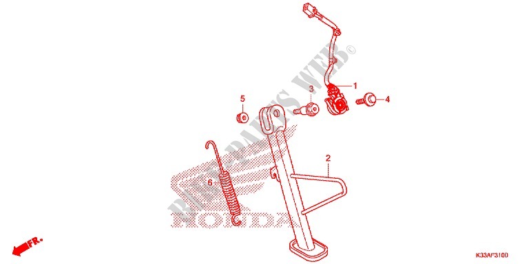 BEQUILLE pour Honda CB 300 F 2016