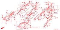 COUVERCLES LATERAUX   ARRIERES pour Honda CB 300 R 2009
