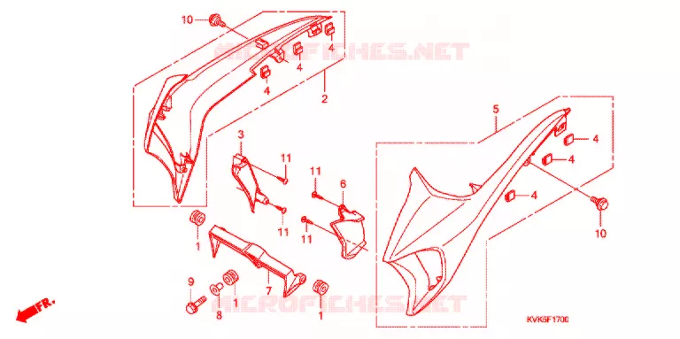 OUIES DE RADIATEUR (1) Honda MOTO 300 CB 2011  CB300RAB