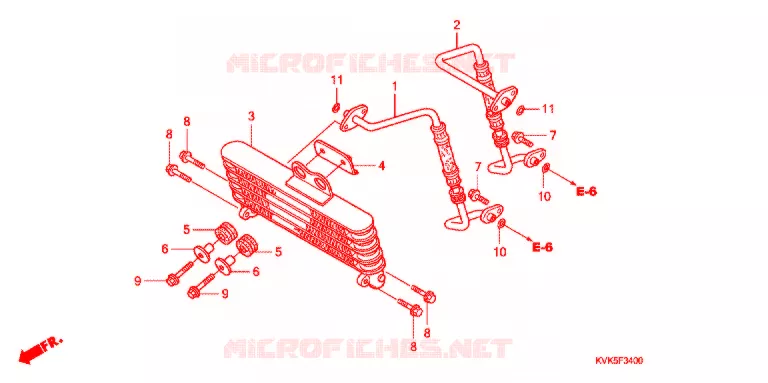 RADIATEUR D'HUILE Honda MOTO 300 CB 2012  CB300RC