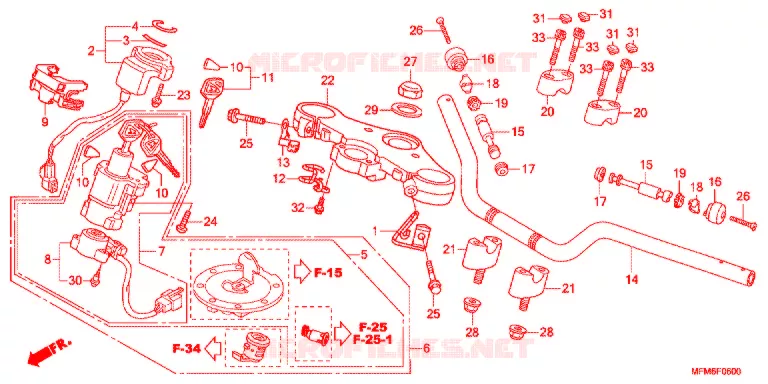 GUIDON - TE DE FOURCHE Honda MOTO 400 CB 2015  CB400AE