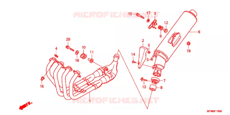 SILENCIEUX D'ECHAPPEMENT Honda MOTO 400 CB 2014  CB400AE