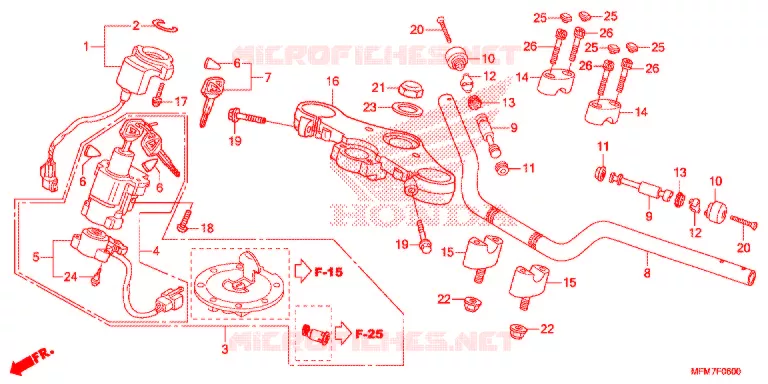 GUIDON - TE DE FOURCHE Honda MOTO 400 CB 2014  CB400AE