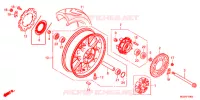 ROUE ARRIERE pour Honda CB 400 F ABS WHITE 2013
