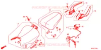 SELLE   POIGNEE ARRIERE pour Honda CB 400 F ABS WHITE 2013