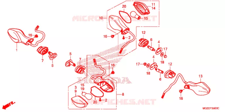 CLIGNOTANT Honda MOTO 400 CB 2014  CB400FE