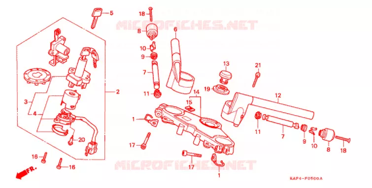GUIDON Honda MOTO 400 CB 1989  CB400FK