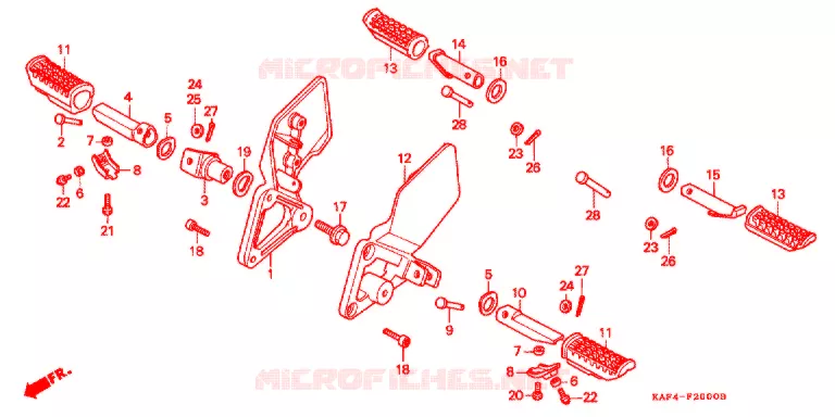 REPOSE PIED Honda MOTO 400 CB 1990  CB400FL