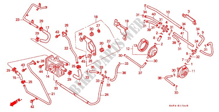 FILTRE A AIR   SOUPAPE D'AIR (AC) pour Honda CB 400 F CB1 1990