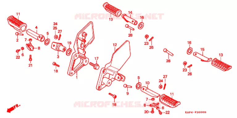 REPOSE PIED Honda MOTO 400 CB 1990  CB400FL
