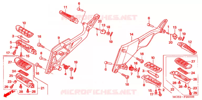 REPOSE PIED Honda MOTO 400 CB 2011  CB400L9