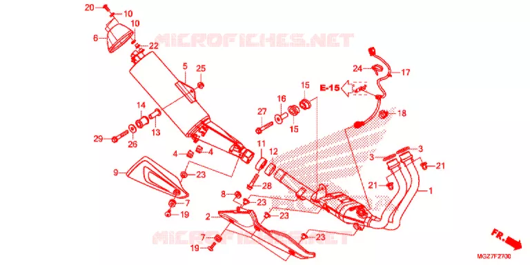 SILENCIEUX D'ECHAPPEMENT Honda MOTO 400 CB 2015  CB400XE