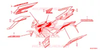 AUTOCOLLANTS pour Honda CB 500F WHITE 2014