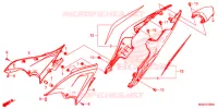 COUVERCLES LATERAUX   ARRIERES pour Honda CB 500F WHITE 2014