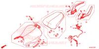 SELLE   POIGNEE ARRIERE pour Honda CB 500F BLACK 2014
