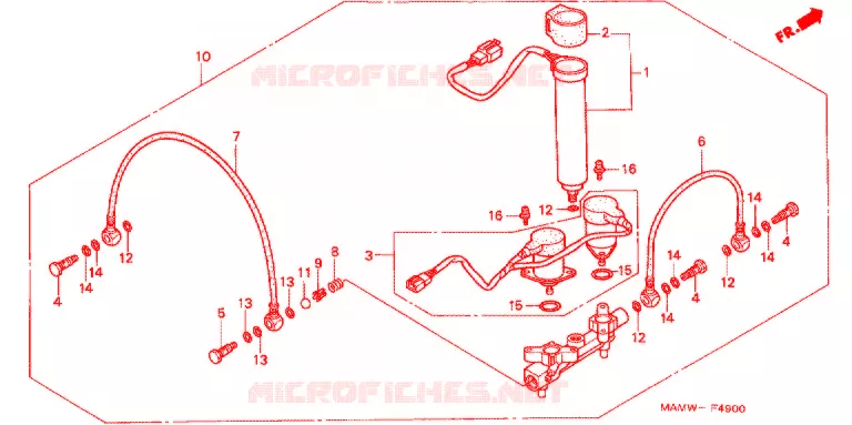 DISTRIBUTEUR D'AIR Honda MOTO 1500 GOLD-WING 2000  GL1500AY