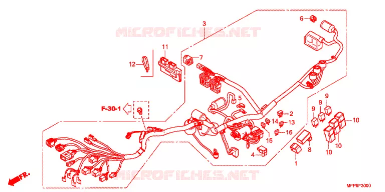 FAISCEAU DES FILS Honda MOTO 1300 CB 2016  CB1300AG