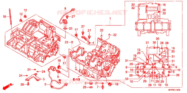 CARTER MOTEUR Honda MOTO 1300 CB 2016  CB1300AG