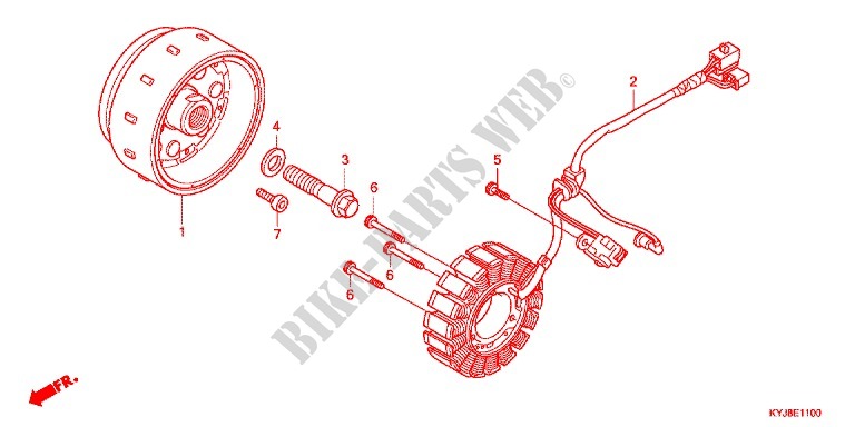 ALTERNATEUR pour Honda CBR 250 R ABS 2011