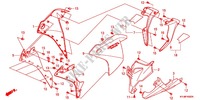 CARENAGES LATERAUX AVANT   SABOT pour Honda CBR 250 R ABS RED 2011