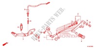 PEDALE pour Honda CBR 250 R ABS BLACK 2011