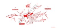AUTOCOLLANTS (CBR250R'12/RA'12 3AC) pour Honda CBR 250 R ABS TRICOLOR 2012