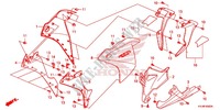 CARENAGES LATERAUX AVANT   SABOT pour Honda CBR 250 R ABS RED 2012