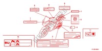 ETIQUETTE DE PRECAUTIONS (1) pour Honda CBR 250 R 2011