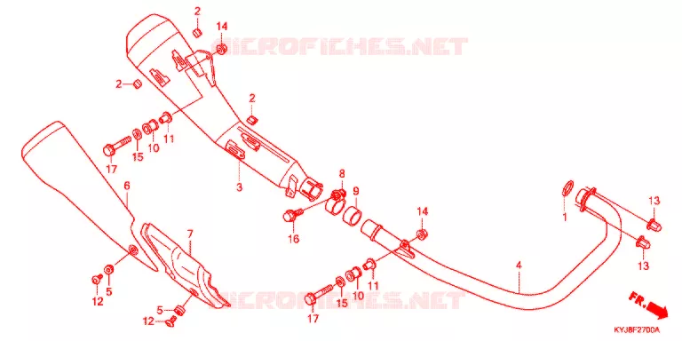 SILENCIEUX D'ECHAPPEMENT Honda MOTO 250 CBR 2011  CBR250RB