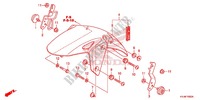 GARDE BOUE AVANT pour Honda CBR 250 R RED 2011