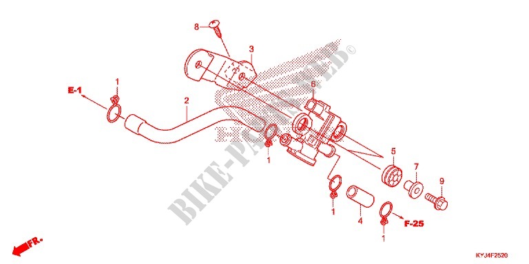 ELECTROVANNE D'INJECTION D'AIR pour Honda CBR 250 R 2013