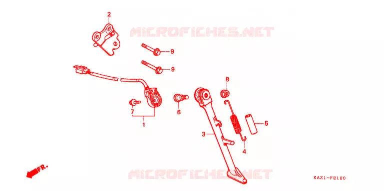 BEQUILLE Honda MOTO 250 CBR 1995  CBR250RRR_II
