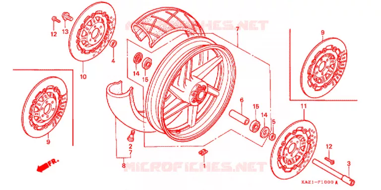 ROUE AVANT Honda MOTO 250 CBR 1994  CBR250RRR_II
