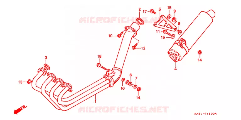SILENCIEUX D'ECHAPPEMENT Honda MOTO 250 CBR 1994  CBR250RRR_II