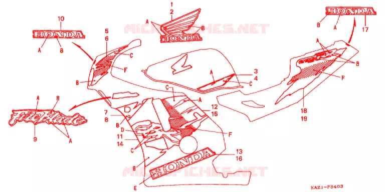 t (4) Honda MOTO 250 CBR 1994  CBR250RRR_II
