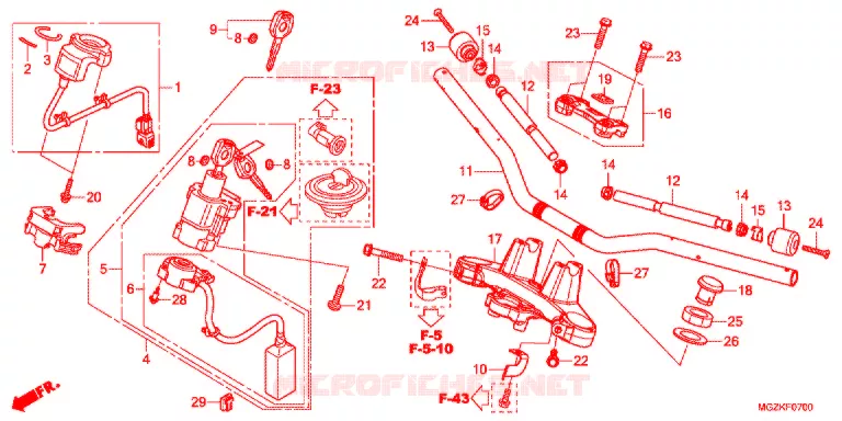 GUIDON - TE DE FOURCHE Honda MOTO 400 CB 2013  CB400FAD