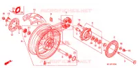 ROUE ARRIERE pour Honda CBR 600 RR WHITE 2009