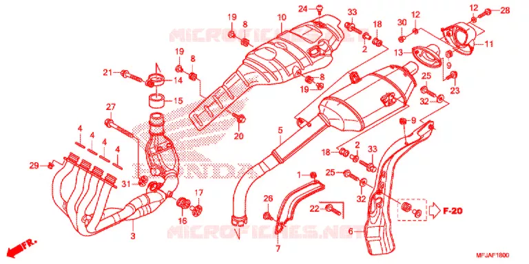 SILENCIEUX D'ECHAPPEMENT Honda MOTO 600 CBR 2012  CBR600RRC