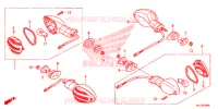 CLIGNOTANT pour Honda CBR 600 RR BLACK, RED 2014