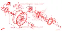 ROUE ARRIERE pour Honda CBR 600 RR BLACK, RED 2014