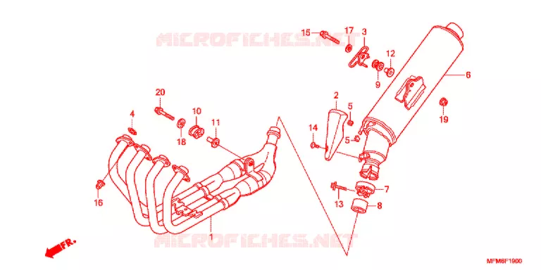 SILENCIEUX D'ECHAPPEMENT Honda MOTO 400 CB 2014  CB400E